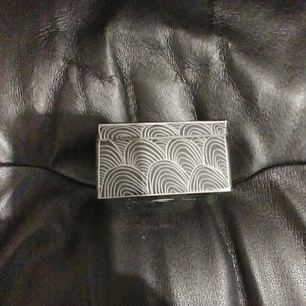Vintage Soapstone trinket box black and white